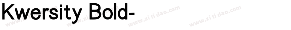 Kwersity Bold字体转换